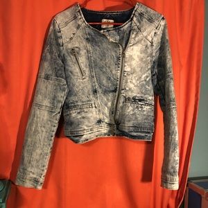 Clock house acid wash jean jacket
